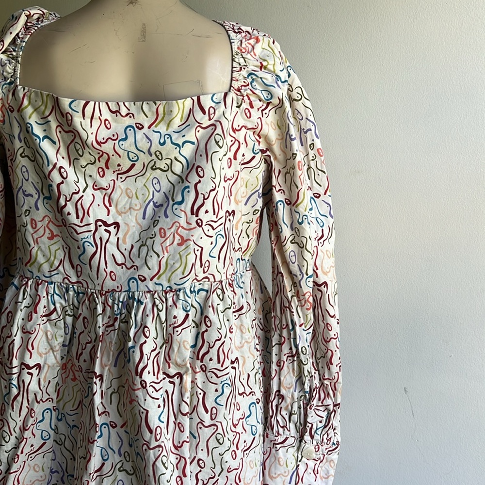 Lisa Says Gah! Lena Painted Ladies Tie Front Babydoll Dress - Picture 10 of 16